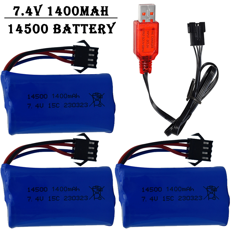 7.4V 1400mAh 14500 Lithium-Ion - Rc Hobby Truck ulasan dan harga