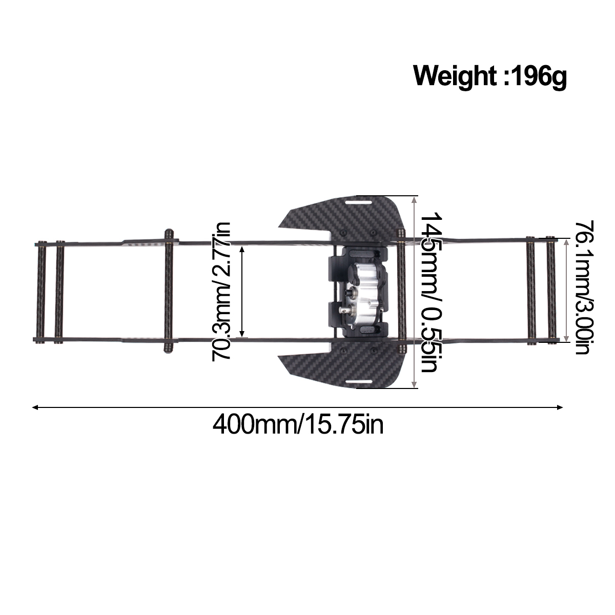 LCG Chassis Kit Carbon Fiber f - Rc Hobby Center ulasan dan harga