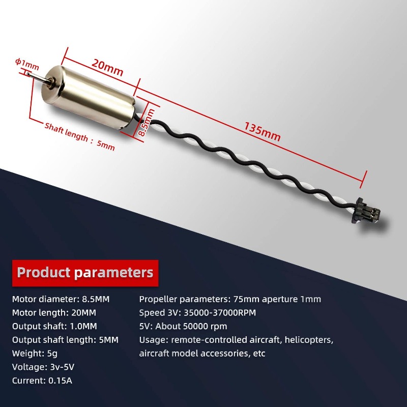 8PCS 8520 Motor 8.5x20mm Corel - Top Rc Hobby Mini Xcub ulasan dan harga